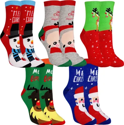 Produktbild von Dámské vánoční ponožky 5 párů ponožek Father Christmas Bavlna Christmas 882001 velikost 39-41