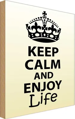 Produktbild von vianmo Holzschild 30x20 cm Keep Calm and enjoy life