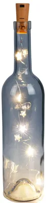 Image de Guirlande lumineuse de bouteille Noël Hiver Étoile Bouchon Lumière de bouteille LED blanc chaud incl. pile