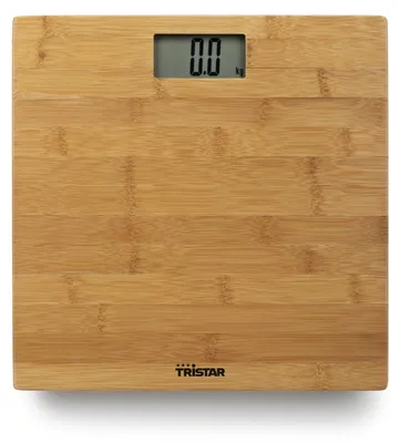 Produktbild von Tristar WG-2432 Personenwaage, Elektronische Personenwaage, 180 kg, 100 g, Bambus, g, oz, kg, lb, Quadratisch