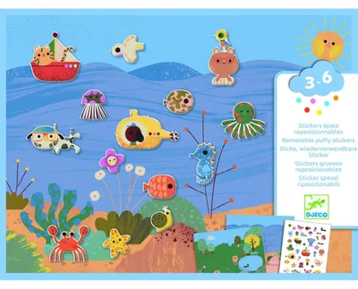 Produktbild von Wieder anbringbare Abziehbilder für Strand und Land, Djeco