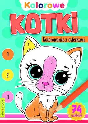 Productafbeelding van Kolorowanka dla dzieci Kotki Kolorowanie z Cyferkami