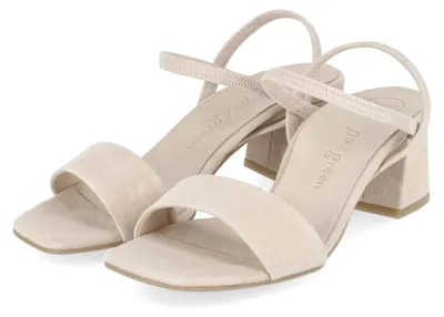 Image de Sandales pour femmes Paul Green, couleur beige, en cuir grainé, taille 40,5