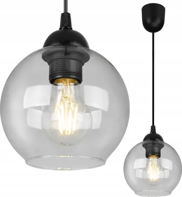 Produktbild von Elegante Loft Hängelampe – Glas Deckenlampe Kronleuchter für Küche, Wohnzimmer und Schlafzimmer