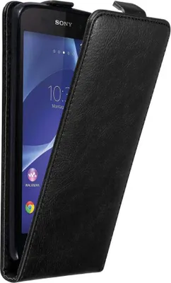 Produktbild von Cadorabo Hülle für Sony Xperia Z2 Schutz Hülle in Schwarz Flip Etui Handyhülle Case Cover