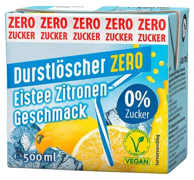Immagine prodotto di Tè freddo dissetante al limone zero piacere rinfrescante senza zucchero 500ml