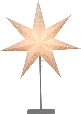 Produktbild von Best Season Standleuchte "Sensy Star 78" Material: Metall / Papier, Farbe creme, ca.78x54, 234-24