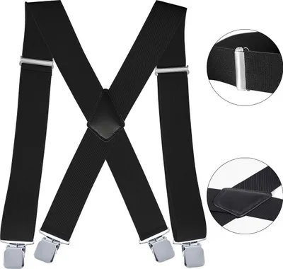 Produktbild von Modische herrenhosenträger, elastisch, 4 clips, breite 5cm, vielseitig kombinierbar