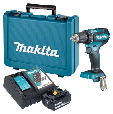 Produktbild von Makita DDF 485 RT1E Akku Bohrschrauber 18 V 50 Nm Brushless + 1x Akku 5,0 Ah + Ladegerät + Koffer