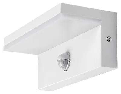 Obrázok produktu pre Rabalux Biele fasádne LED svietidlo s pohybovým čidlom Zaragoza 9W IP54 CCT 77116
