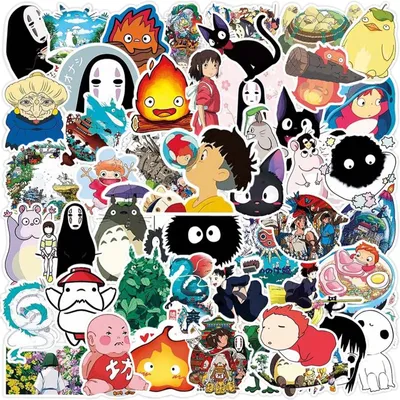 50 Kawaii Anime-Sticker, Cartoon-Vinylaufkleber, bunt, 8 cm