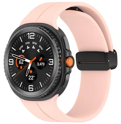 Image de Pour Samsung Galaxy Watch 8 / 8 Classic Bracelet en silicone avec boucle déployante magnétique Rose