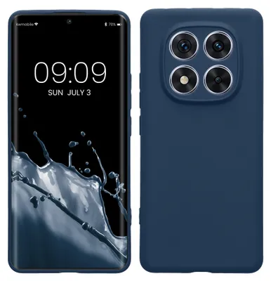 Produktbild von kwmobile Handyhülle für Xiaomi Redmi Note 14 Pro 5G / Poco X7 Hülle - weiches Handy Silikon Case - Schutzhülle Cover - Marineblau