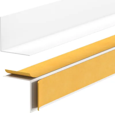 Immagine prodotto di QUEST Minimalist Battiscopa autoadesivo in PVC - rigido, bianco, 50x20 mm, 200 cm