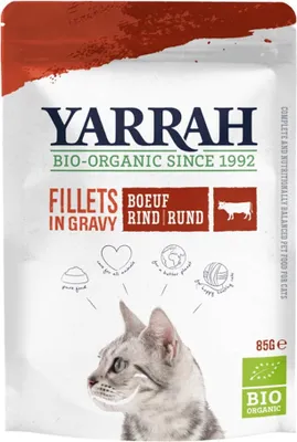 Produktbild von Cat Food Fillets in Gravy Nassfutter - Rind Pouch 85g