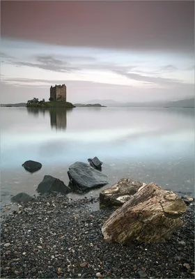 Produktbild von Wallario Poster - Schloss in Schottland, Kunstdruck Größe: 70 x 100 cm