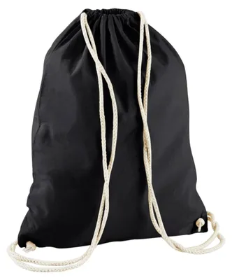 Produktbild von Westford Mill - Turnbeutel, Recycelte Baumwolle FK1192 (Einheitsgröße) (Schwarz)