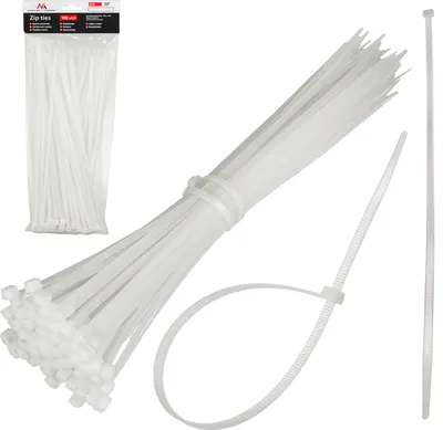 Produktbild von Zestaw opasek kablowych odpornych na promieniowanie UV do zarządzania kablami Zestaw opasek kablowych 4.8x300mm, biały