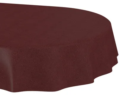 Produktbild von Tischdecke 140x180cm Oval Bordeaux DanceDirty abwaschbar Leinenoptik wetterfest Falschuni Modern Schnittkante
