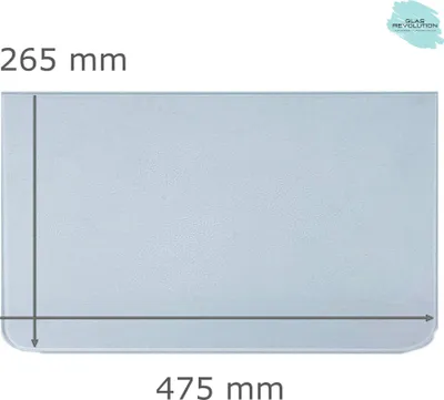 Produktbild von Kühlschrank Einlegeboden - Ornament504 - 4 mm - 2 abgerundete Ecken - 475 mm x 265 mm - (116,62 EUR / qm - Mindestbfl. 0,25 qm - Kantenb 5,35 EUR / lfm. - Eckenb. 1,00 EUR/Stück)