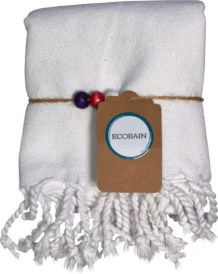 Produktbild von ECOBAIN 8862 White Small Classic Towel 50 x 90 cm Handtuch Dusch-, Sauna- und Badetuch Wickeltuch Hamam