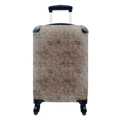 Produktbild von MuchoWow® Koffer Handgepäck Trolley Rollkoffer Kleine Reisekoffer mit 4 Rollen - Granit - Vintage - Industriell - Muster - Cabin Size < 55x40x23 cm & 55x40x20 cm - Fotokoffer - Kabinenkoffer - Boardgepäck - Reise-Box - Reisekoffer - Reisegepäck - Koffer mit Bild - Trolley für Kinder