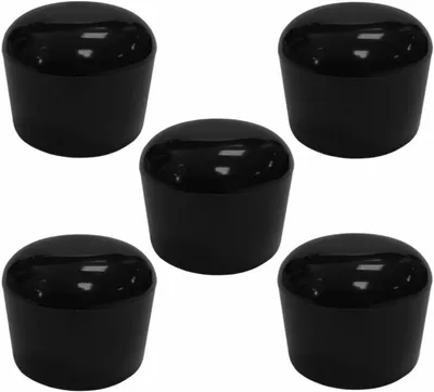 Productafbeelding van Voetkappen Rond Zwart voor Ronde Buis - 5 Stuks - 42 mm