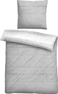 Produktbild von Biberna Baumwoll-Satin Bettwäsche 135 x 200 cm + 80 x 80 cm, sturmgrau