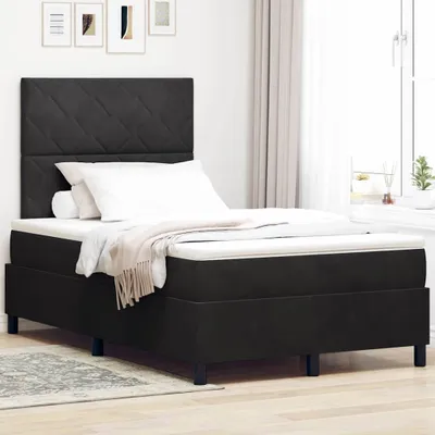 Produktbild von Maison Exclusive - Boxspringbett mit Kopfteil Schwarz 120 x 200 cm Samt