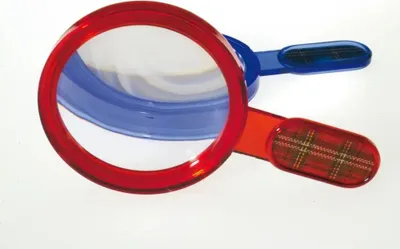 Produktbild von Vergrößerungsglas, blau/rot 1 Stück