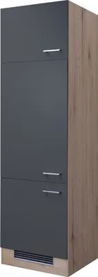 Produktbild von Flex Well Kühlumbauschrank für 88er Einbaukühlschrank Tiago BxTxH 60 x 57 x 200 cm basaltgrau matt zerlegt Anschlag reve