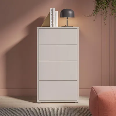 Immagine prodotto di Cassettiera Medea 4 cassetti cashmere 55x35x99 – Stile e funzionalità