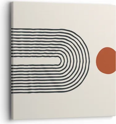Produktbild von Bild auf Leinwand - Leinwandbild - Einteilig - Abstraktion Grafik Linien - 40x40cm - Wand Bild - Wanddeko - Wandbilder - Leinwanddruck - Bilder - Wanddekoration - Leinwand bilder - AC40x40-5035