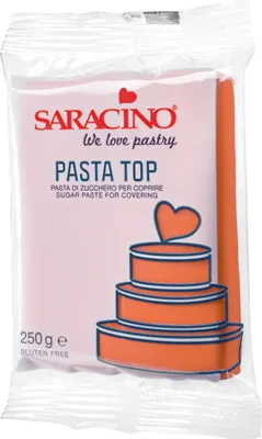 Produktbild von Saracino Pasta Top Orange  250g  Einschlagmasse Rollfondant Arancione - glutenfrei