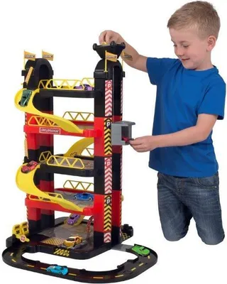 Produktbild von Teamsterz 5-stöckige Turmgarage / Parkhaus mit Aufzug und 5 Druckgussautos
