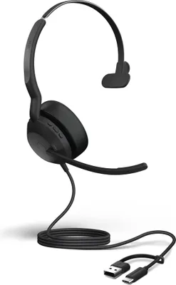 Produktbild von Evolve2 50 (schwarz, Microsoft Teams Version, Bluetooth 5.2, USB-C und USB-A, Mono)