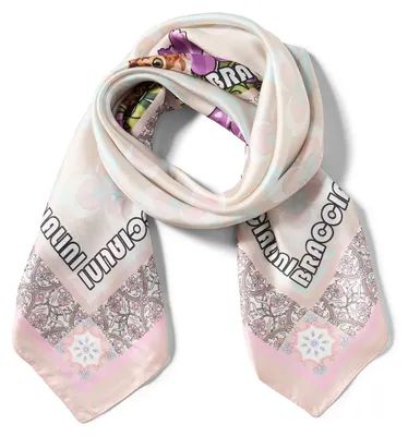 Produktbild von Braccialini, rechteckiger Schal, mehrfarbig, 90x90 cm, Polyester, Damen