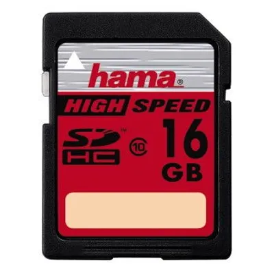 Produktbild von Hama 16GB SDHC, 16 GB, SDHC, 22 MB/s, 15 MB/s, Schwarz
