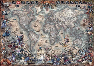Obrázok produktu pre EDUCA Puzzle Pirátská mapa 2000 dílků