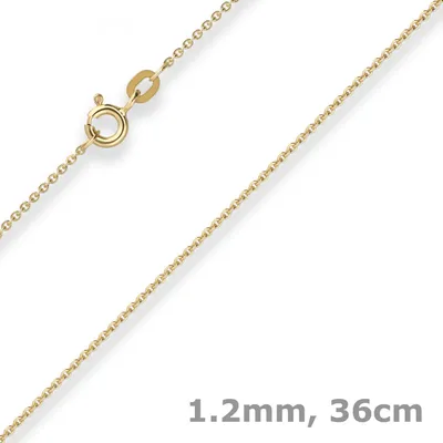 1-2mm-Ankerkette-flach-aus-333-Gelbgold-36cm