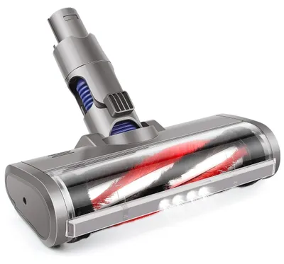 Produktbild von Bürste Kompatibel für DysonV6/DC58/DC59/DC61/DC62 Staubsauger Elektrobürste mit Direktantrieb mit 4 Frontlichten für Hartboden und KurzflorigeTepp