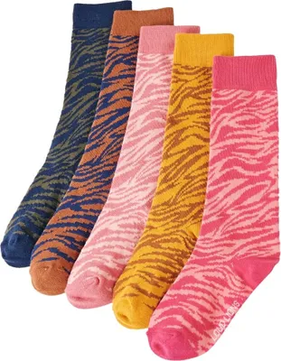 Produktbild von 5 Paar Kindersocken im Zebramuster, EU 23-26