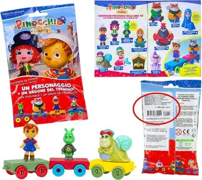 Produktbild von 10 Stück Set Pinocchio and Friends – Blindbag (12×21 cm, sortiert) ab 3 Jahren