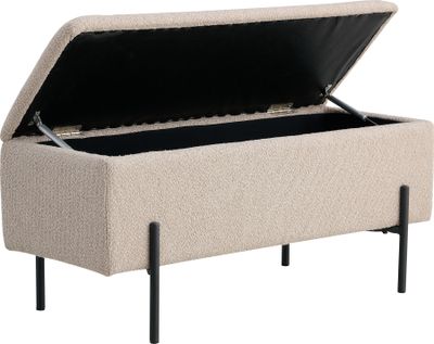 Watford Sitzbank Aufbewahrung bouclé beige.