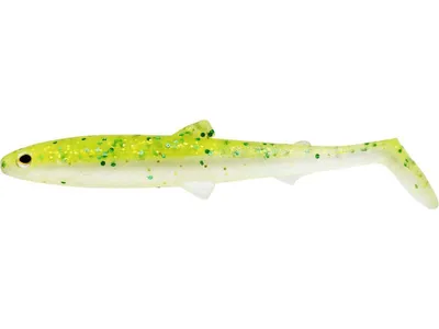 Image de Westin BullTeez Shadtail 7,5cm 4g Sparkling Chartreuse 3 pièces Pêche en caoutchouc