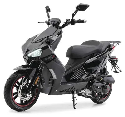 Produktbild von Motorroller 50 ccm Burnout BAD s 45 km/h Roller Euro 5+ Schwarz