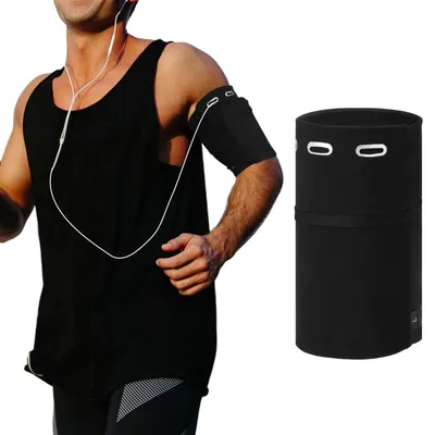 Productafbeelding van Telefoonhouder hardlopen - Armband - 27 tot 29 cm - Zwart