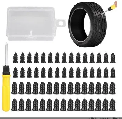 Produktbild von Reparatieset für 60-Vakuumreifen mit Reifenbügeln und Radmuttern.