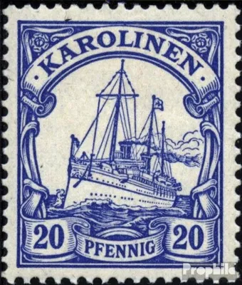 Produktbild von Briefmarken Karolinen (Dt.Kolonie) 1901 Mi 10 mit Falz Schiff Kaiseryacht Hohenzollern