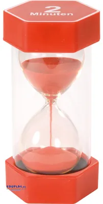 Image de EDUPLAY 120607 Mega Sanduhr 2 min, Ø 8,4 x 16 cm, rot